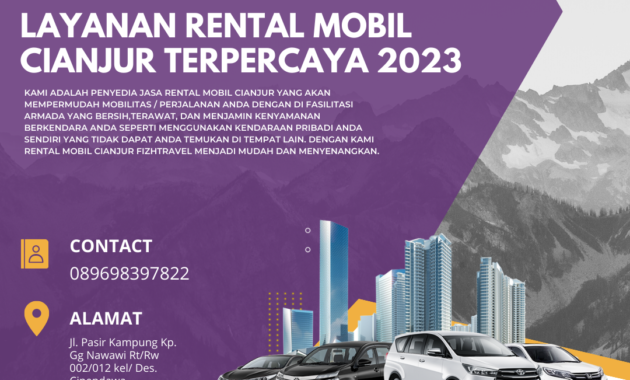 Layanan Rental Mobil Cianjur Terpercaya 2023
